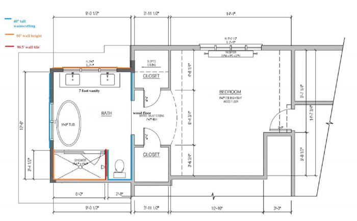 Grundriss Offenes En Suite-Bad