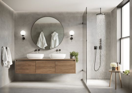 Schickes Design mit moderner Dusche